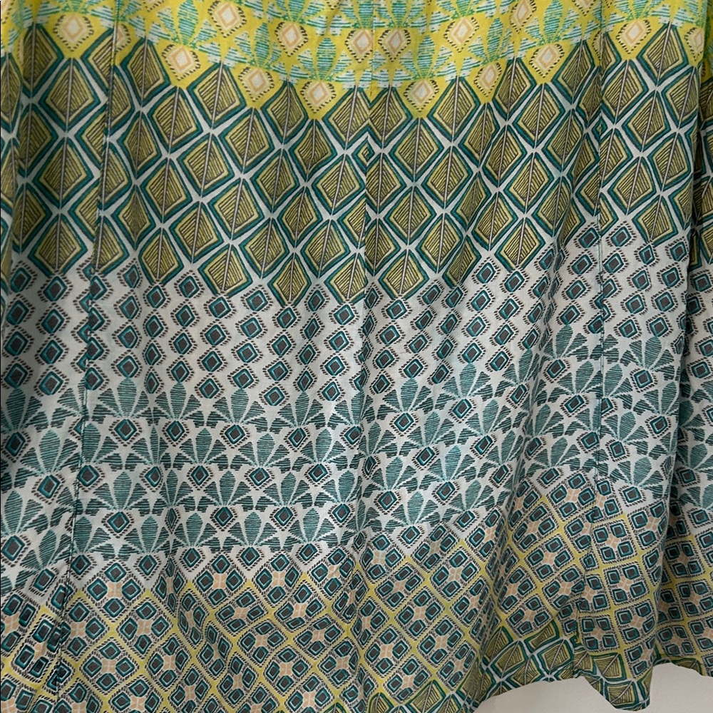 Prana Skirt Women’s 12 Blue/Green Dragonfly Isadora Patchwork Lightweight - Picture 7 of 12